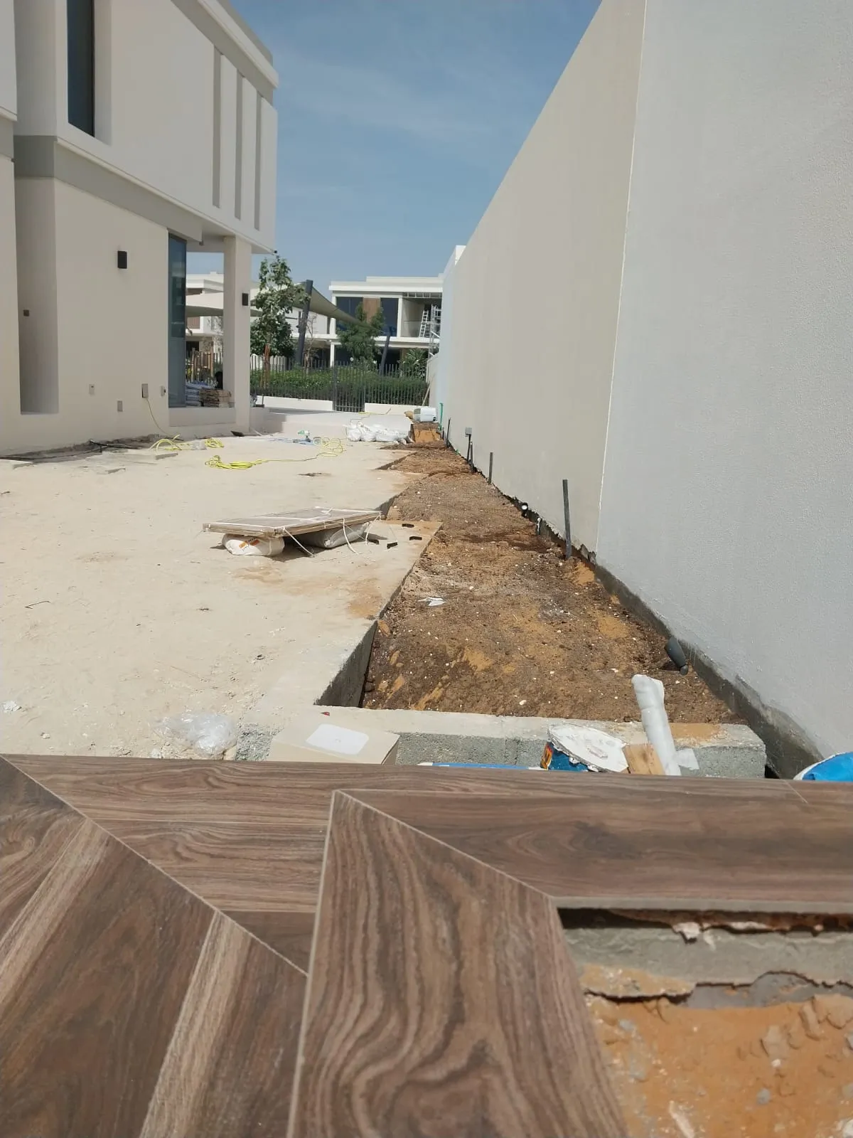 Initial bare backyard